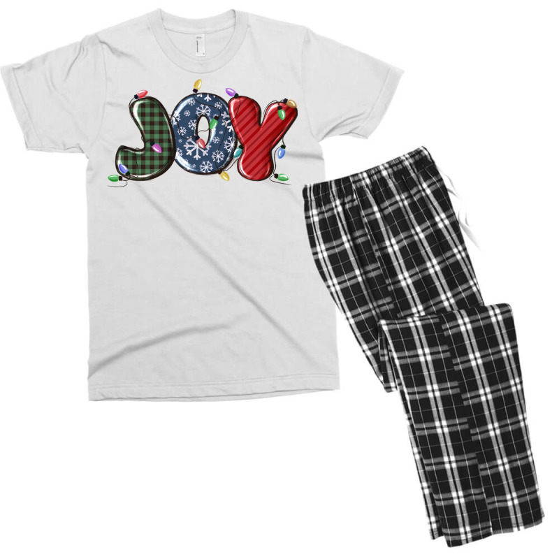 Joy Christmas Lights Men's T-shirt Pajama Set by MaliasSmallBusiness | Artistshot