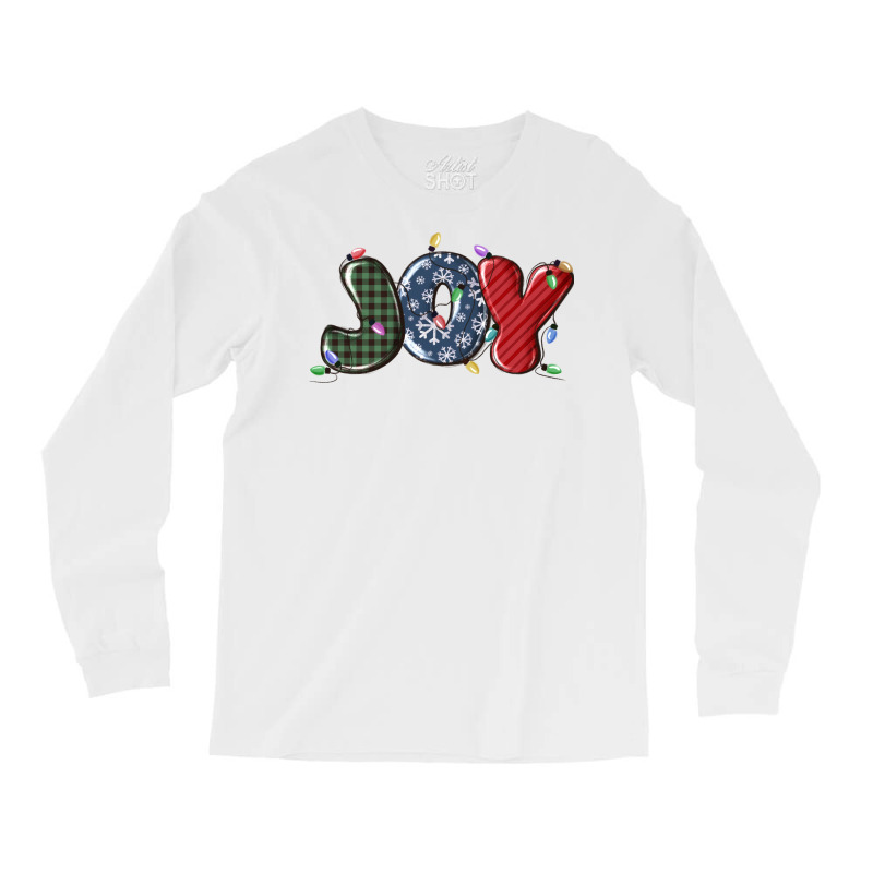 Joy Christmas Lights Long Sleeve Shirts by MaliasSmallBusiness | Artistshot