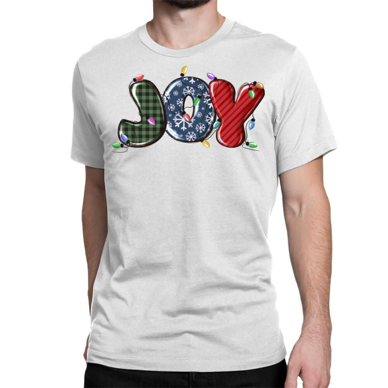 Joy Christmas Lights Classic T-shirt by MaliasSmallBusiness | Artistshot