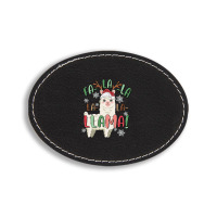 Fa La La Llama Oval Leatherette Patch | Artistshot