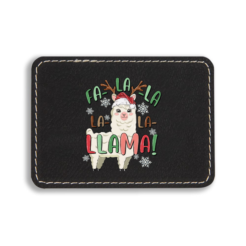 Fa La La Llama Rectangle  Leatherette Patch | Artistshot