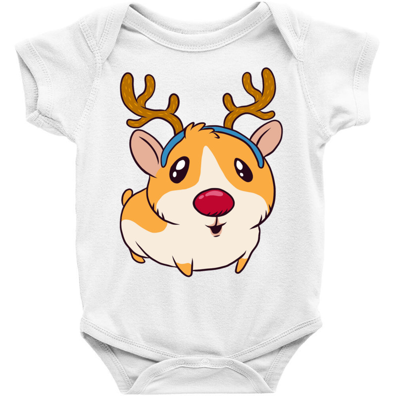 Guinea Pig With Antlers Christmas Merry Pigmas Xma Baby Bodysuit | Artistshot