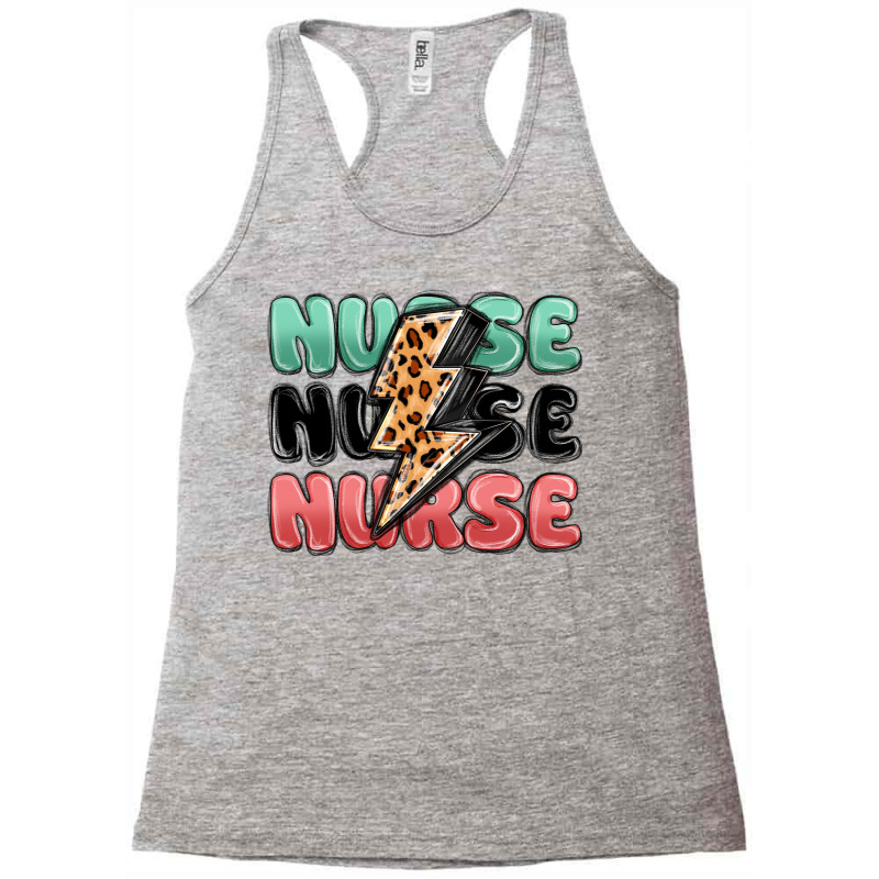 Nurse Leopard Lightning Bolt Racerback Tank by MaliasSmallBusiness | Artistshot