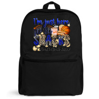 I'm Just Here For The Snacks #basketball Sister Backpack | Artistshot