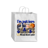 I'm Just Here For The Snacks #basketball Sister Debie Paper Bag - 10 X 5 X 13 | Artistshot