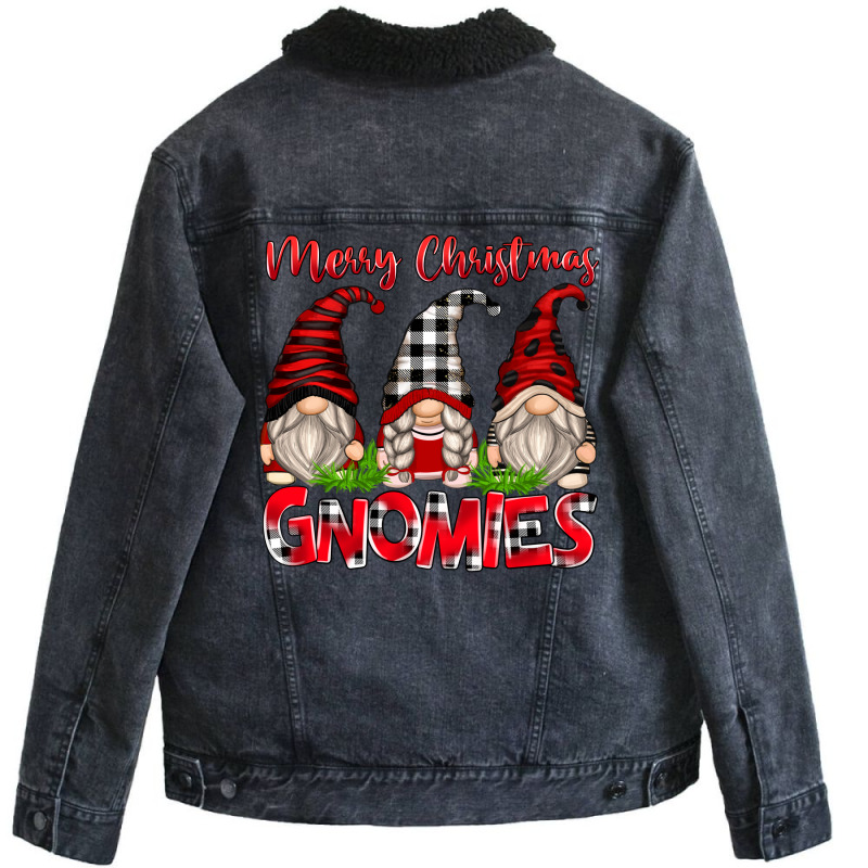 Merry Christmas Gnomies Unisex Sherpa-lined Denim Jacket | Artistshot