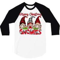 Merry Christmas Gnomies 3/4 Sleeve Shirt | Artistshot