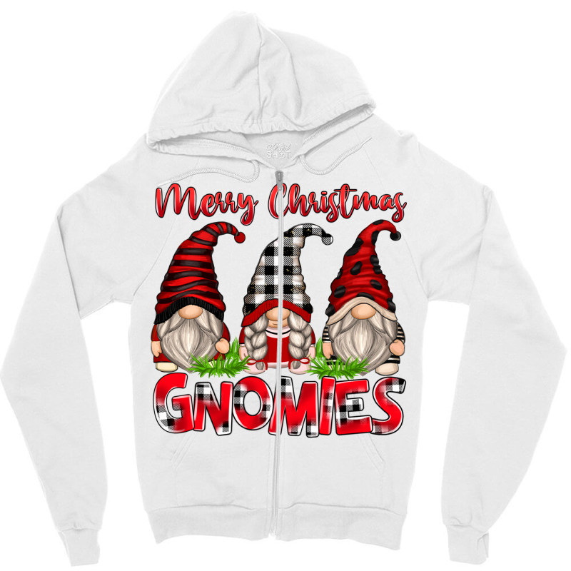 Merry Christmas Gnomies Zipper Hoodie | Artistshot