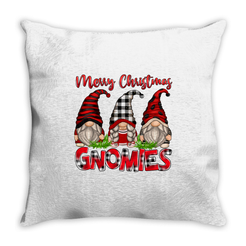 Merry Christmas Gnomies Throw Pillow | Artistshot