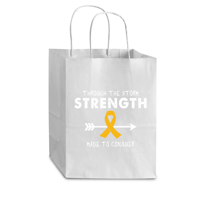 Through The Storm Strength Made To Conquer Cub Paper Bag - 8 X 4 1/2 X 10 1/4 | Artistshot