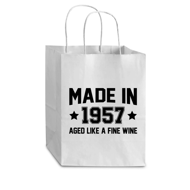 Made In 1957 Aged Like A Fine Wine Cub Paper Bag - 8 X 4 1/2 X 10 1/4 | Artistshot