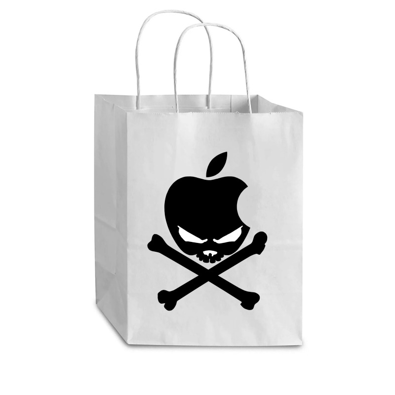 Apple Skull And Crossbones Android Cub Paper Bag - 8 X 4 1/2 X 10 1/4 | Artistshot