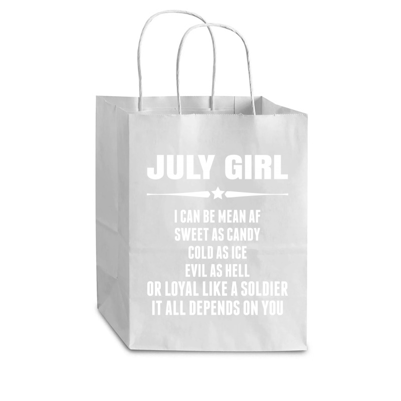 Super July Girl Cub Paper Bag - 8 X 4 1/2 X 10 1/4 | Artistshot