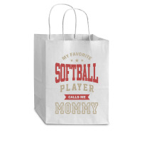 My Softball Player Calls Me Mommy Cub Paper Bag - 8 X 4 1/2 X 10 1/4 | Artistshot