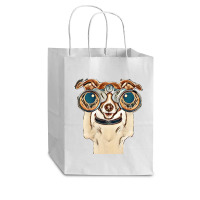 Dog Funny Binocular Animal Cub Paper Bag - 8 X 4 1/2 X 10 1/4 | Artistshot