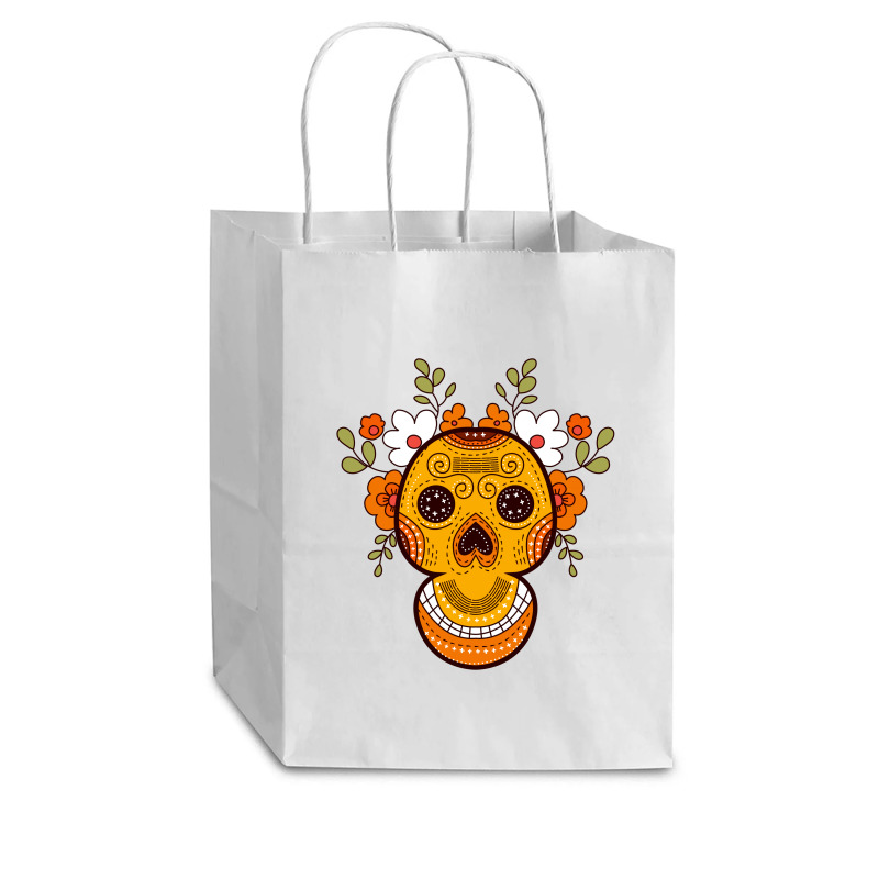 Orange Skull Cub Paper Bag - 8 X 4 1/2 X 10 1/4 | Artistshot