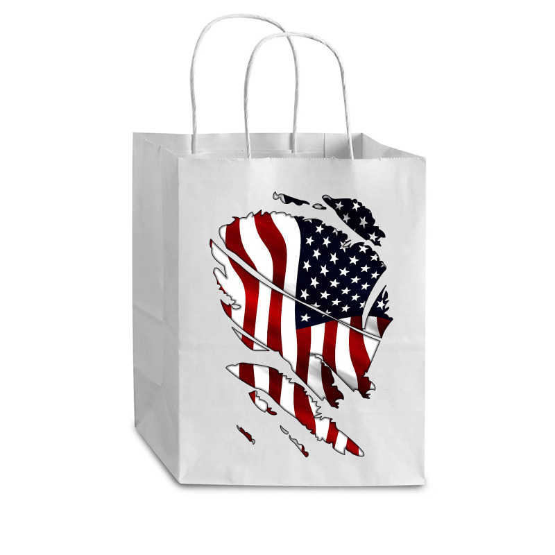 American Flag Inside Cub Paper Bag - 8 X 4 1/2 X 10 1/4 | Artistshot