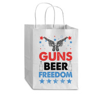 Guns Beer Freedom For White Cub Paper Bag - 8 X 4 1/2 X 10 1/4 | Artistshot