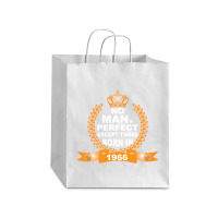 No Man Is Perfect Except Those Born In 1966 Debie Paper Bag - 10 X 5 X 13 | Artistshot