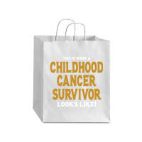 Never Underestimate The Strength Of A Childhood Cancer Warrior Debie Paper Bag - 10 X 5 X 13 | Artistshot