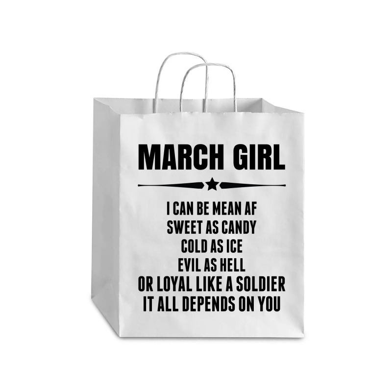 Super March Girl Debie Paper Bag - 10 X 5 X 13 | Artistshot