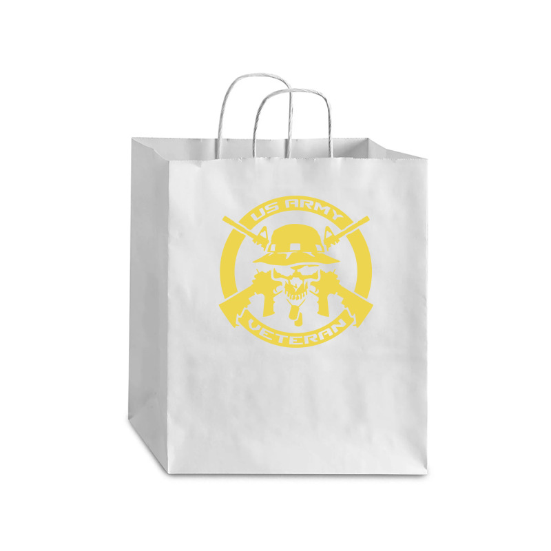 Army Veteran Skull Military Debie Paper Bag - 10 X 5 X 13 | Artistshot