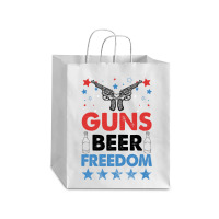 Guns Beer Freedom For White Debie Paper Bag - 10 X 5 X 13 | Artistshot