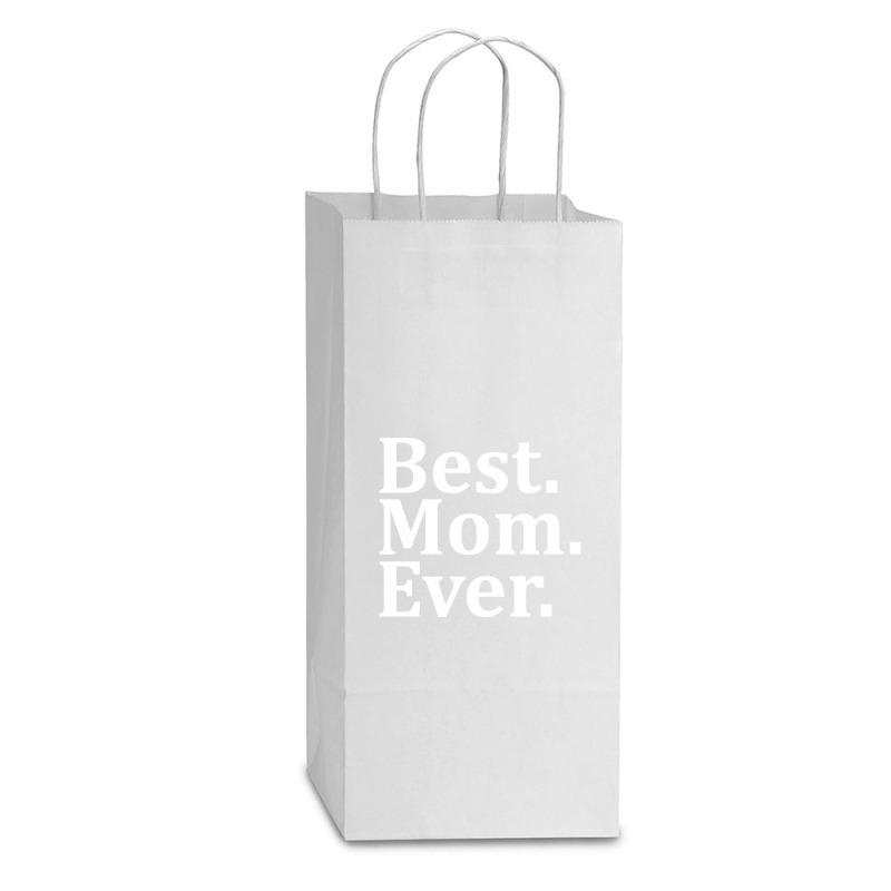 Best Mom Ever Double Wine Paper Bag - 6 1/2 X 3 1/2 X 12 3/8 | Artistshot