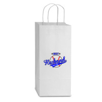 Best Husband Since 1961- Baseball Husband Double Wine Paper Bag - 6 1/2 X 3 1/2 X 12 3/8 | Artistshot