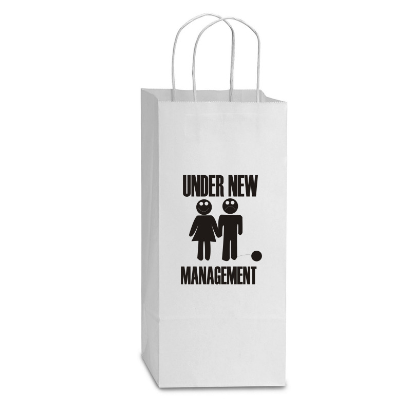 Under New Management Stag Night Wedding Mens Double Wine Paper Bag - 6 1/2 X 3 1/2 X 12 3/8 | Artistshot