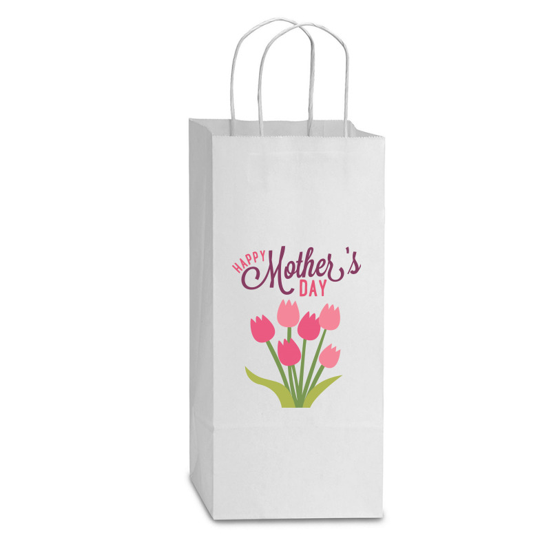 Mothers Days Double Wine Paper Bag - 6 1/2 X 3 1/2 X 12 3/8 | Artistshot