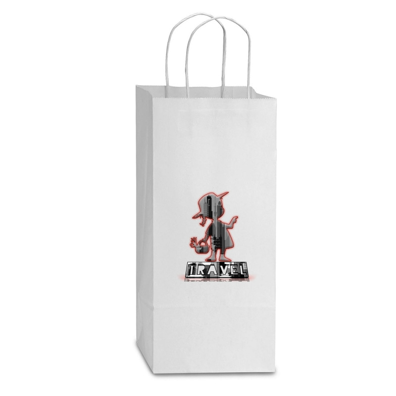 Travel City Double wine Paper Bag - 6 1/2 x 3 1/2 x 12 3/8 by fahimcool | Artistshot