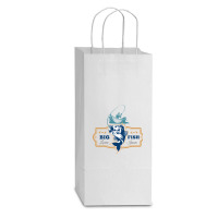 Big Fish Vector Double Wine Paper Bag - 6 1/2 X 3 1/2 X 12 3/8 | Artistshot