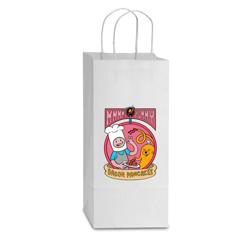 Bacon Pancakes Double Wine Paper Bag - 6 1/2 X 3 1/2 X 12 3/8 | Artistshot