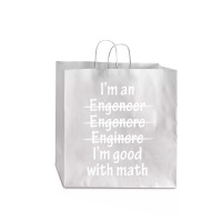 I Am Good With Math Jumbo Paper Bag - 18 X 7 X 18 3/4 | Artistshot