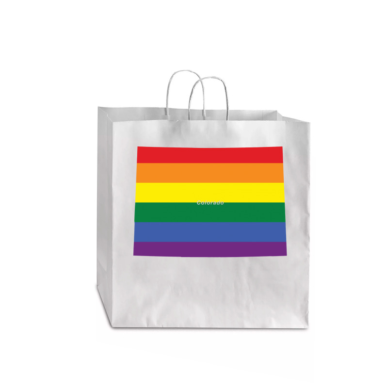 Colorado Rainbow Flag Jumbo Paper Bag - 18 X 7 X 18 3/4 | Artistshot