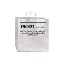 Feminist Noun Jumbo Paper Bag - 18 X 7 X 18 3/4 | Artistshot