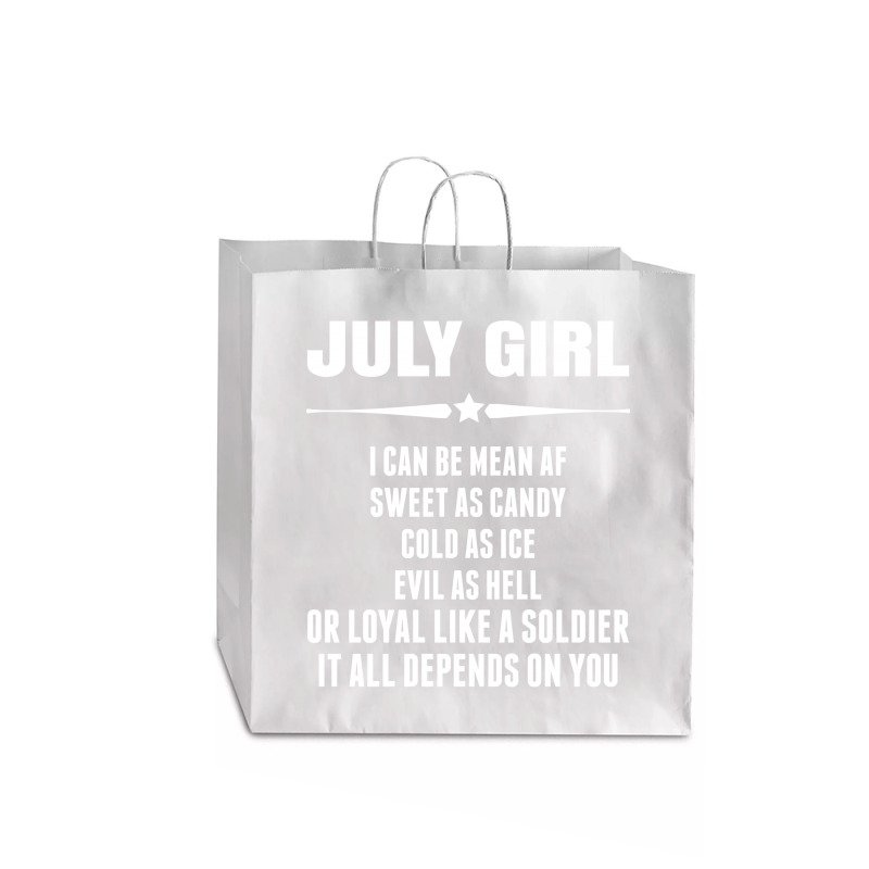 Super July Girl Jumbo Paper Bag - 18 X 7 X 18 3/4 | Artistshot