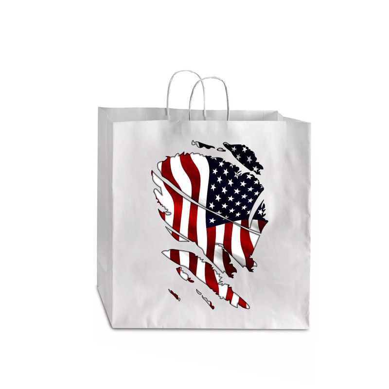 American Flag Inside Jumbo Paper Bag - 18 X 7 X 18 3/4 | Artistshot