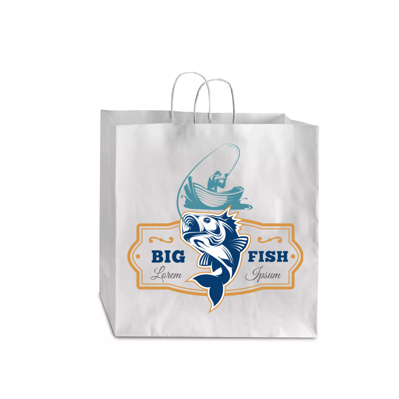 Big Fish Vector Jumbo Paper Bag - 18 x 7 x 18 3/4 by ZhannaArt | Artistshot