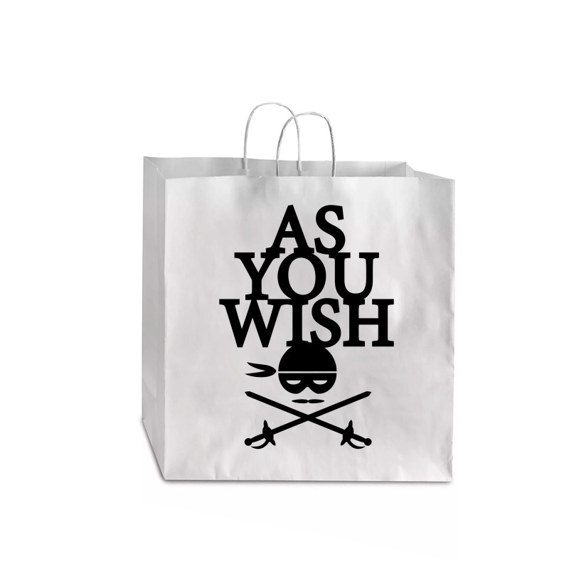 As You Wish (black) Jumbo Paper Bag - 18 X 7 X 18 3/4 | Artistshot