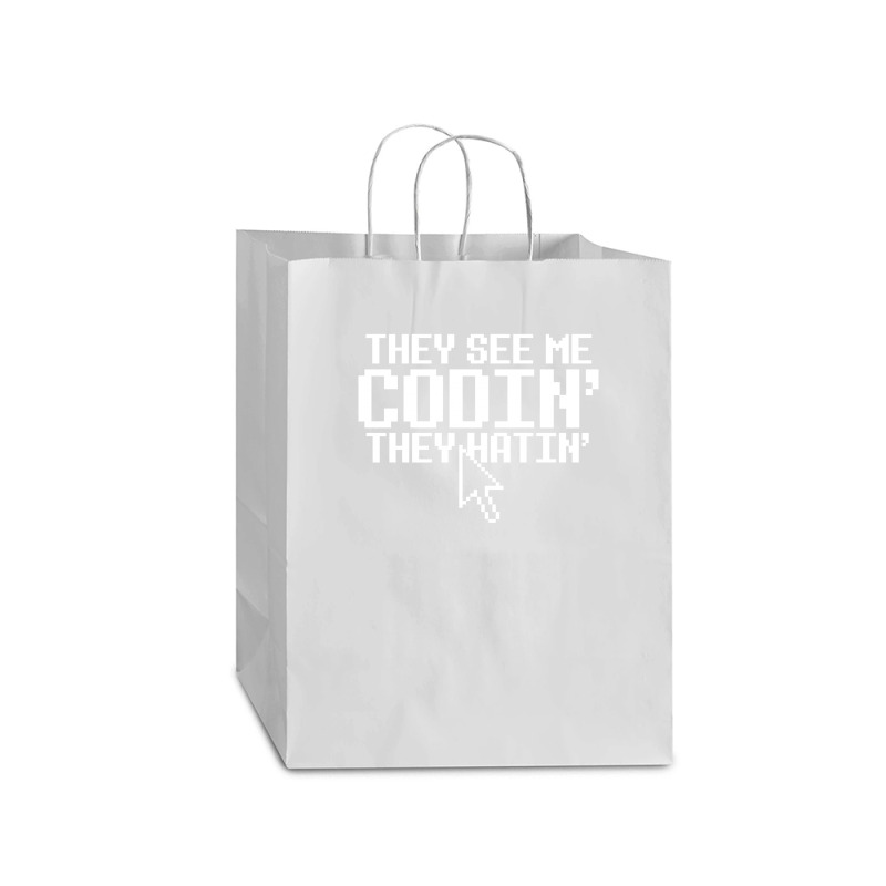 They See Me Codin' They Hatin' Mart Paper Bag -13 X 7 X 17 | Artistshot