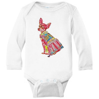 A Chihuahua Dog Is Very Styli Long Sleeve Baby Bodysuit | Artistshot