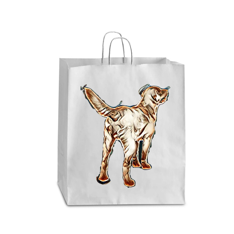 Dog Back Tail Isolated Queen Paper Bag - 16 X 6 X 19 1/4 | Artistshot