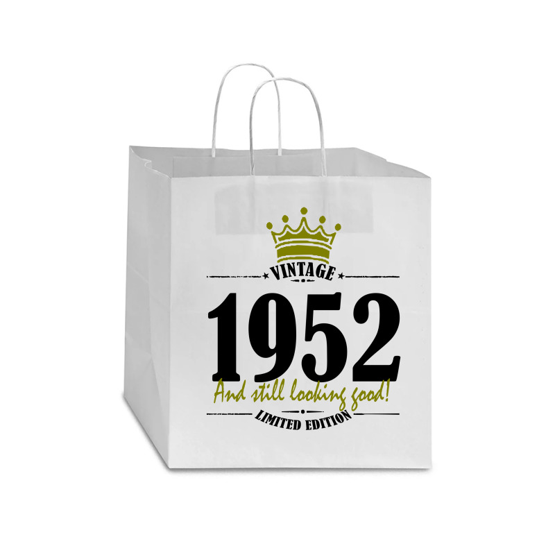 Vintage 1952 And Still Looking Good Star Paper Bag - 13 X 7 X 13 | Artistshot