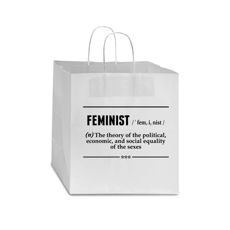 Feminist Noun Star Paper Bag - 13 X 7 X 13 | Artistshot