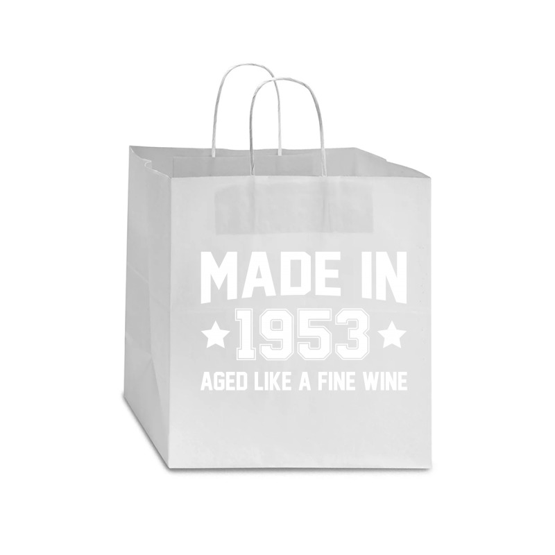 Made In 1953 Aged Like A Fine Wine Star Paper Bag - 13 X 7 X 13 | Artistshot