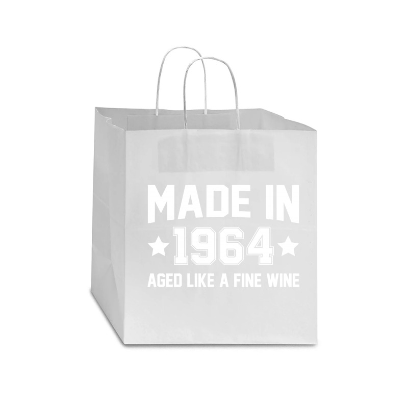 Made In 1964 Aged Like A Fine Wine Star Paper Bag - 13 X 7 X 13 | Artistshot