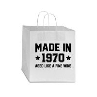 Made In 1970 Aged Like A Fine Wine Star Paper Bag - 13 X 7 X 13 | Artistshot