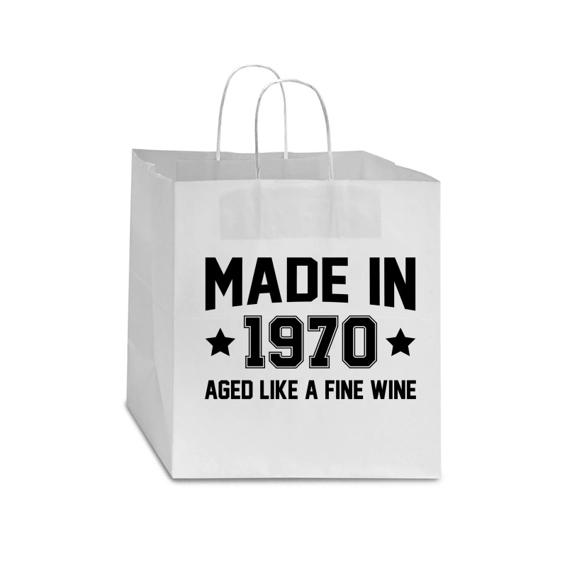 Made In 1970 Aged Like A Fine Wine Star Paper Bag - 13 X 7 X 13 | Artistshot